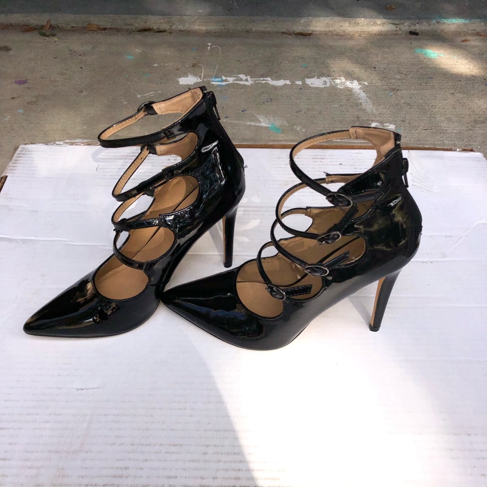 EXPRESS black patent leather heels